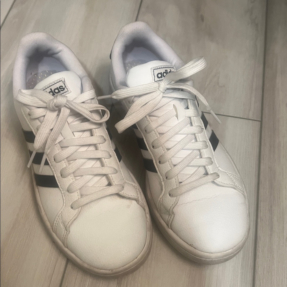 Adidas Classic White and Black Sneakers